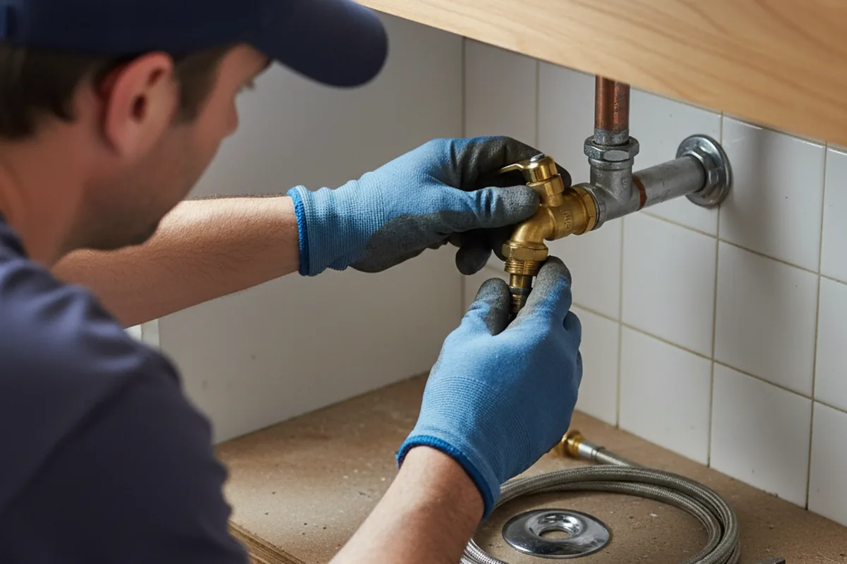Shutoff valve and fitting work during Emergency Plumbing in Poole